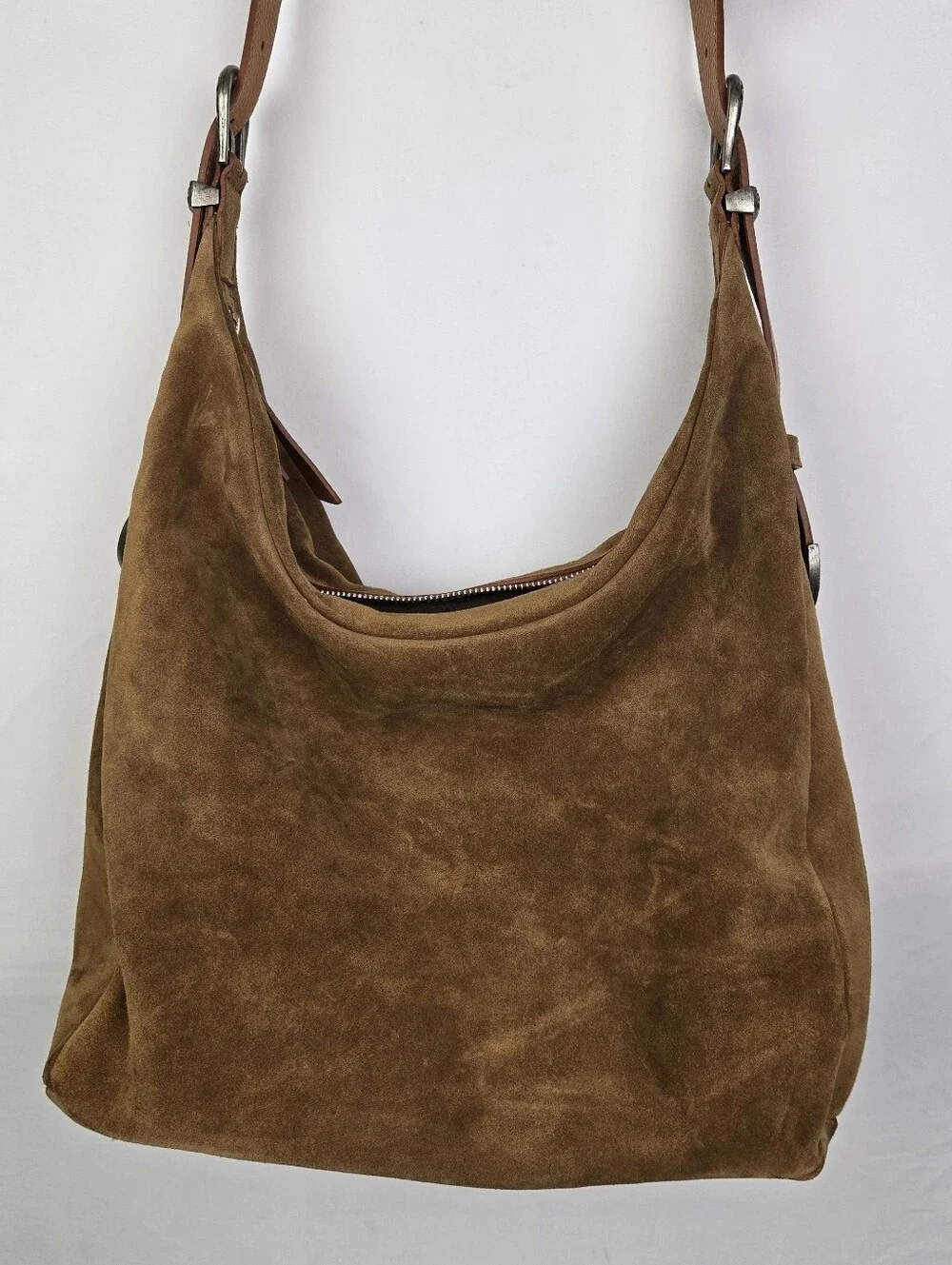 Sundance suede hobo Western Belt Buckle Strap Italy Made. Purse